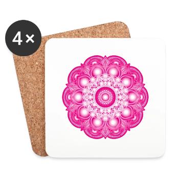 Mandala - Untersetzer (4er-Set) - Weiß - Vorne
