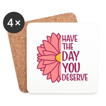 the day you deserve - Coasters (set of 4) - white - Front
