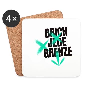 Brich jede Grenze - Untersetzer (4er-Set) - Weiß - Vorne