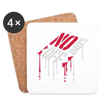 no days off quote - Coasters (set of 4) - white - Front