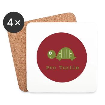 Pro Tortue, Pro Tortue - Dessous de verre (lot de 4) - blanc - Devant