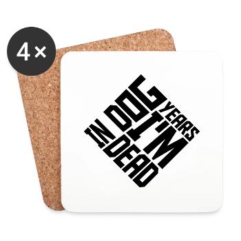 dans les années de chien Mort - Dessous de verre (lot de 4) - blanc - Devant