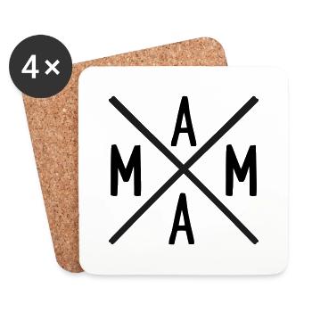 Mama - Untersetzer (4er-Set) - Weiß - Vorne