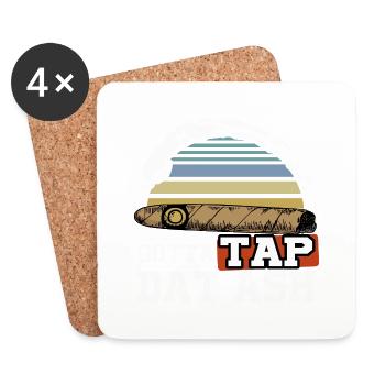 Gotta Tap Dat Ash - a passion for cigars - Dessous de verre (lot de 4) - blanc - Devant