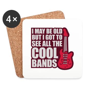 I may be old - Coasters (set of 4) - white - Front