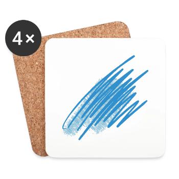 Farbe Klecks Spritzer Maler Geschenk bunt paint - Untersetzer (4er-Set) - Weiß - Vorne