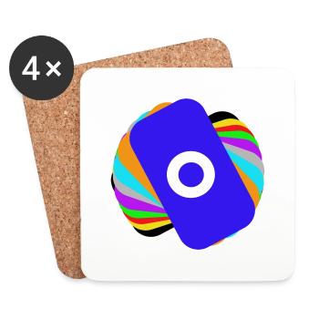 Colour top - Coasters (set of 4) - white - Front