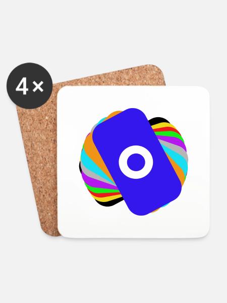 Colour top - Coasters (set of 4) - white