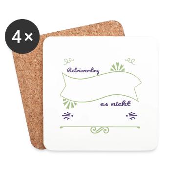 lieben tier haustier spruch chihuahua humor lustig - Untersetzer (4er-Set) - Weiß - Vorne