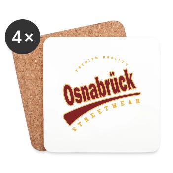 Osnabrück Germany College High School Style - Coasters (set of 4) - white - Front