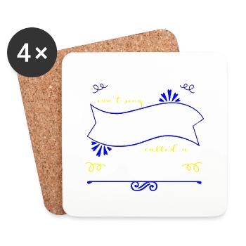 Dinosaur Lover Humour Cool Dork Beard Gang - Dessous de verre (lot de 4) - blanc - Devant
