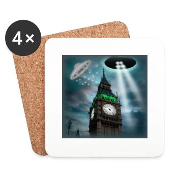 ufo london - Coasters (set of 4) - white - Front