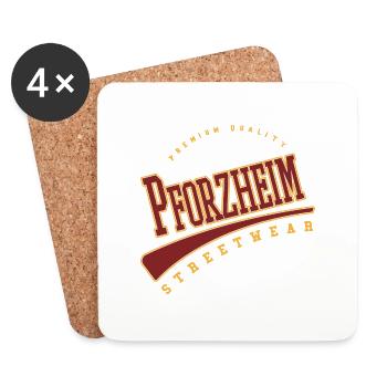 Pforzheim Germany College High School Style - Coasters (set of 4) - white - Front