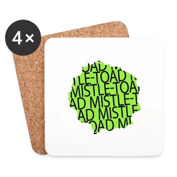 Dinosaur Moon Animal Cute Funny Quote - Coasters (set of 4) - white - Front