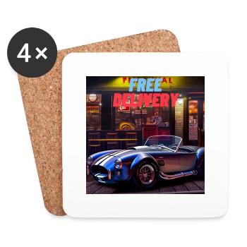 FREE DELIVERY - Untersetzer (4er-Set) - Weiß - Vorne