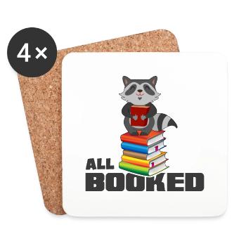 lesen lesestunde buch fibel roman ebook "booked" - Untersetzer (4er-Set) - Weiß - Vorne