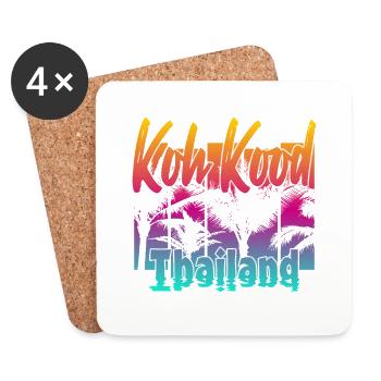 Koh Kood Thaïlande - Dessous de verre (lot de 4) - blanc - Devant
