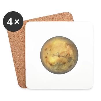 Planet Mars - Untersetzer (4er-Set) - Weiß - Vorne