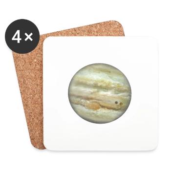 Planet Jupiter - Untersetzer (4er-Set) - Weiß - Vorne