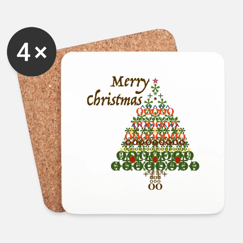 Christmas22 Collection - Untersetzer (4er-Set) - Weiß