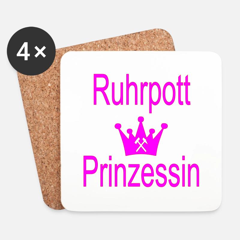 Ruhrpott Prinzessin - Untersetzer (4er-Set) - Weiß