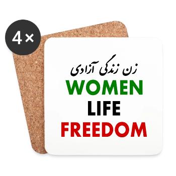 Women life freedom - Untersetzer (4er-Set) - Weiß - Vorne