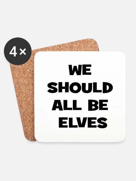 Elf - Untersetzer (4er-Set) - Weiß