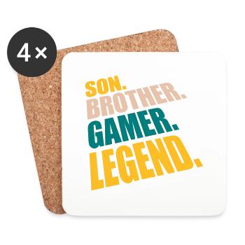 son brother gamer legend - Untersetzer (4er-Set) - Weiß - Vorne