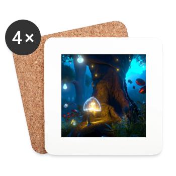 Magical forest - Coasters (set of 4) - white - Front
