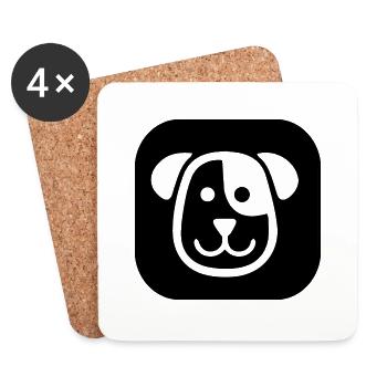 Hund Dog - Coasters (set of 4) - white - Front