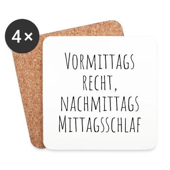 Mittagsschlaf - Untersetzer (4er-Set) - Weiß - Vorne