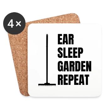 Gardener Orchard Hobby Gardener Garden Gift - Coasters (set of 4) - white - Front