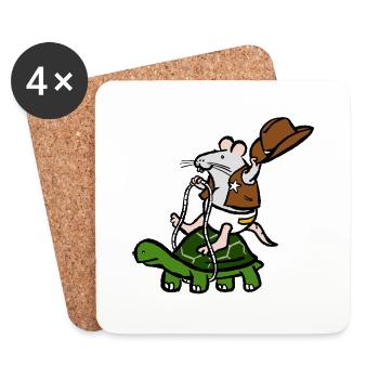Gordon and the tortoise - Coasters (set of 4) - white - Front