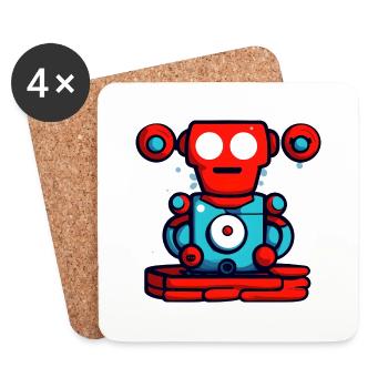 ClubberBot - Coasters (set of 4) - white - Front