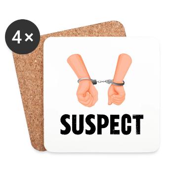 SUSPECT - Dessous de verre (lot de 4) - blanc - Devant