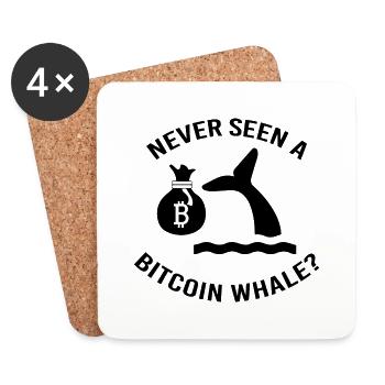 Bitcoin Trading Crypto Aktien - Untersetzer (4er-Set) - Weiß - Vorne