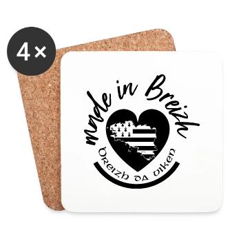 made in breizh - Dessous de verre (lot de 4) - blanc - Devant
