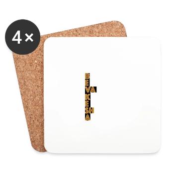 Bevakesha Logo - Untersetzer (4er-Set) - Weiß - Vorne