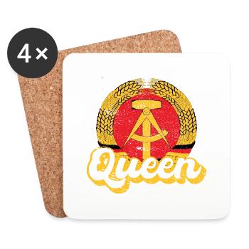 GDR Queen Nostalgia Gift - Coasters (set of 4) - white - Front