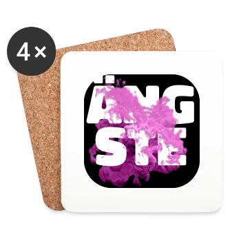 Ängste pink - Untersetzer (4er-Set) - Weiß - Vorne