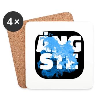 Ängste blau - Untersetzer (4er-Set) - Weiß - Vorne