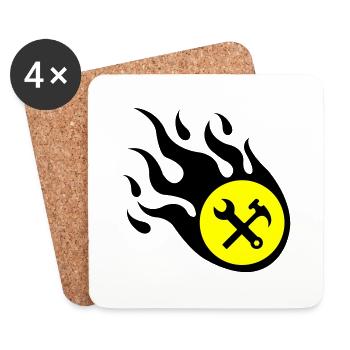 Craftsman Flame - Coasters (set of 4) - white - Front