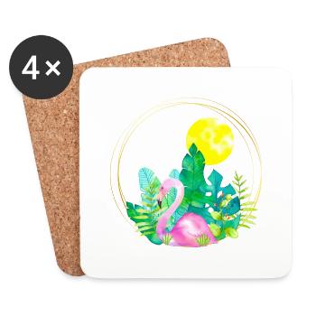 Sommer - Untersetzer (4er-Set) - Weiß - Vorne