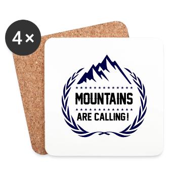 mountains are calling - Coasters (set of 4) - white - Front