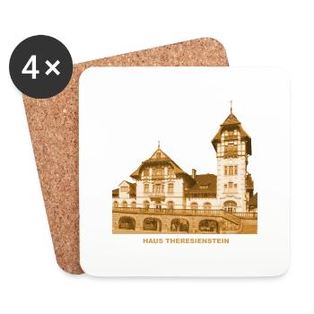 Hof Saale Theresienstein Design Franken Bayern - Dessous de verre (lot de 4) - blanc - Devant