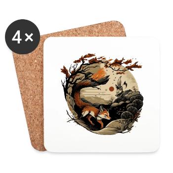 Fox 6 - Coasters (set of 4) - white - Front