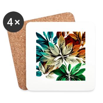 La plante - Dessous de verre (lot de 4) - blanc - Devant