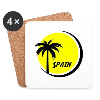 Espagne - Dessous de verre (lot de 4) - blanc - Devant