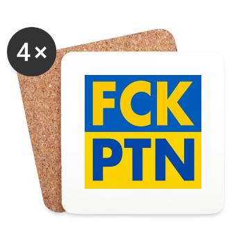 Fck ptn - Coasters (set of 4) - white - Front