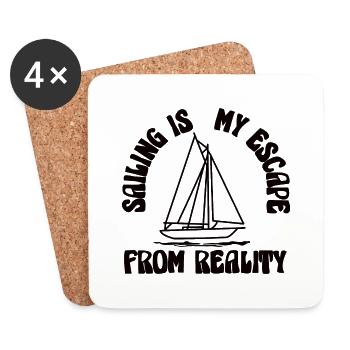Sailing Sailing Ship Sailboat Sailing Sports Sailors - Coasters (set of 4) - white - Front